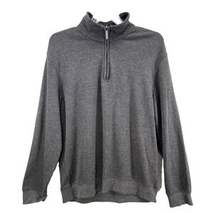 Van Heusen‎ Sweater Mens Sz XL Gray 1/4 Zip Pullover Sweatshirt Long Sleeve
